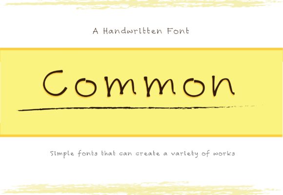 Common Font: Handwritten Elegance for Editorial Design