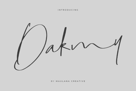 Dakmy: A Delicate Handwritten Font for Editorial Elegance
